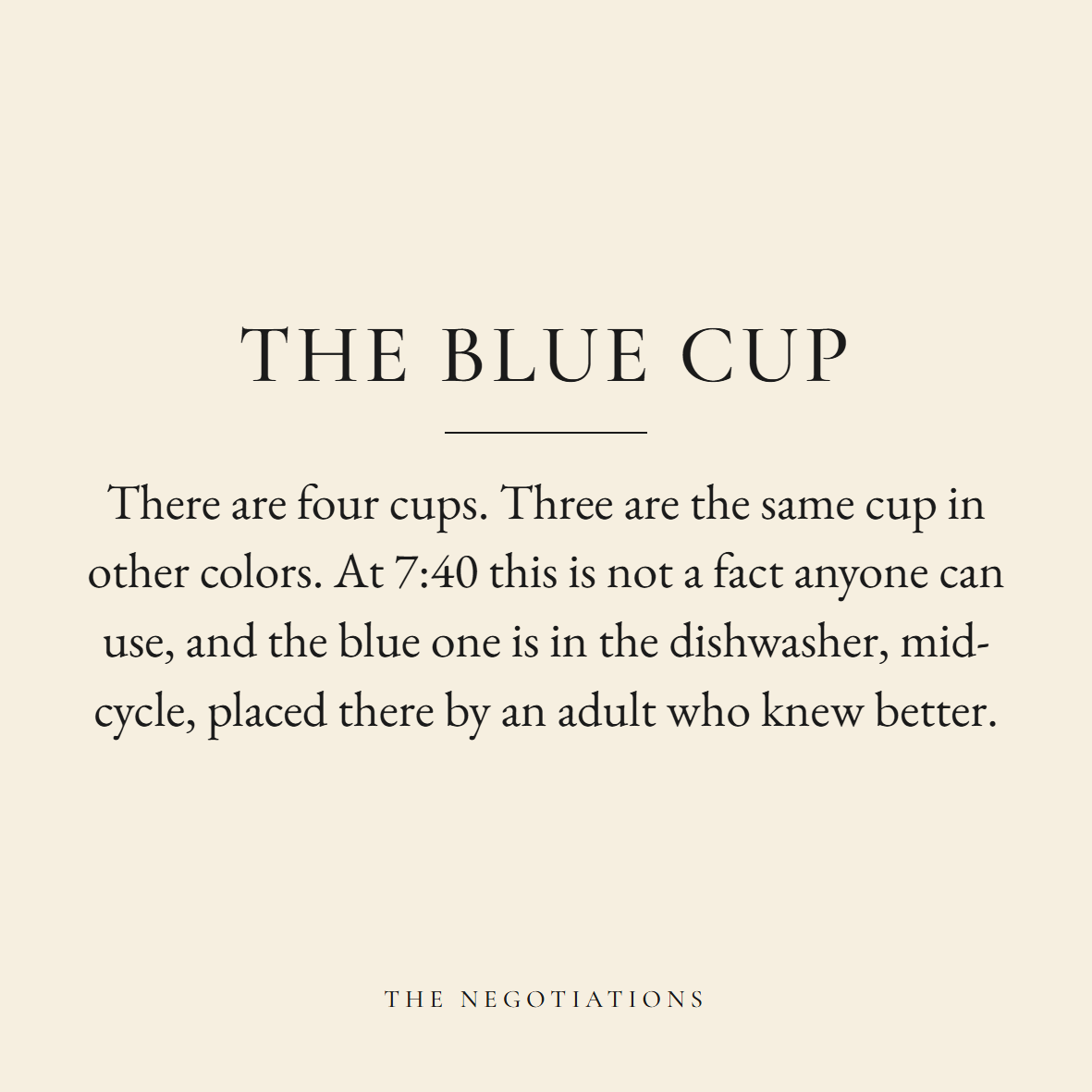 The Blue Cup coaster label