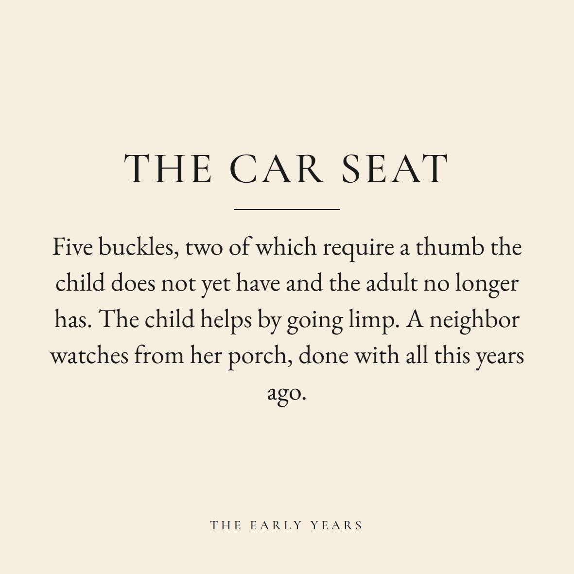 The Car Seat coaster label