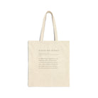 Plastic Bag of Bags natural cotton canvas tote shown in full with long handles