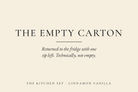 The Empty Carton candle label