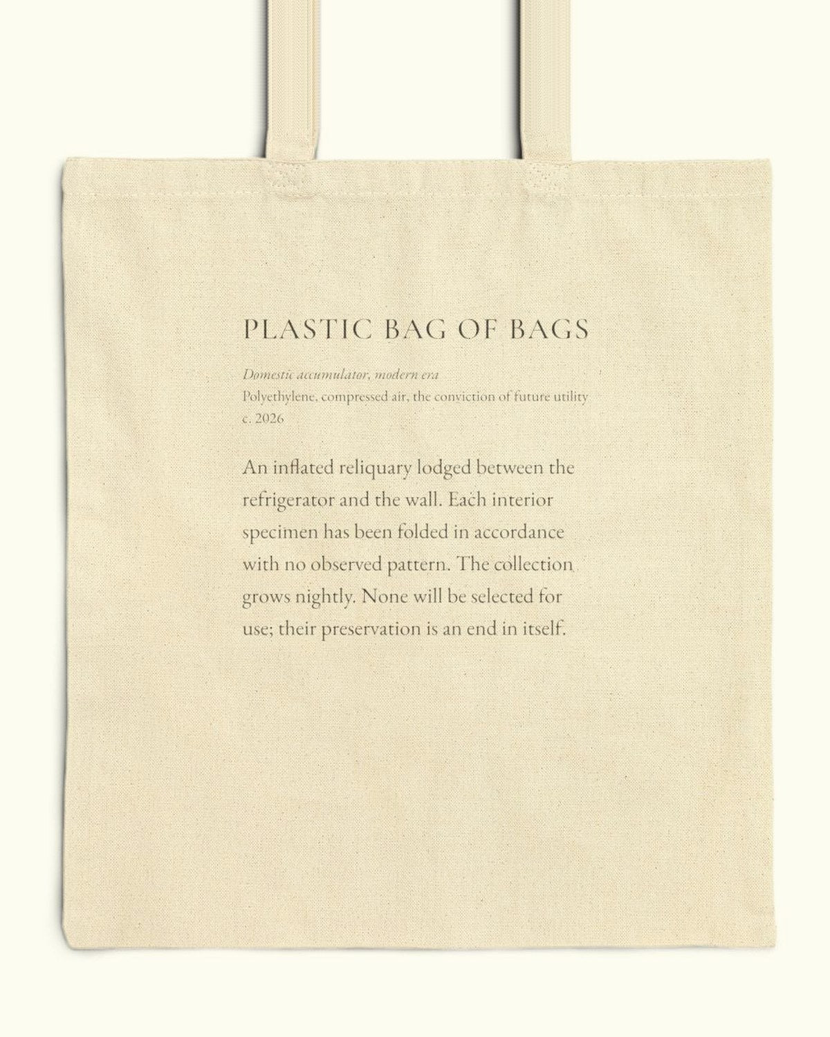 Plastic Bag of Bags Canvas Tote